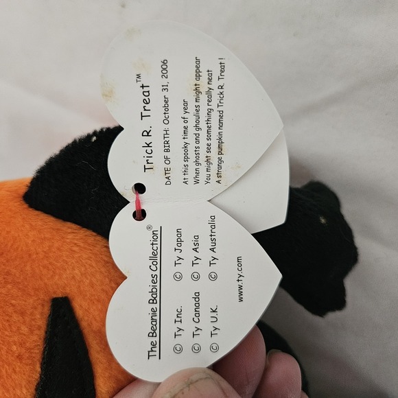 Ty Beanie Babies Trick R. Treat the Pumpkin Halloween Plush 2006 - Picture 4 of 5